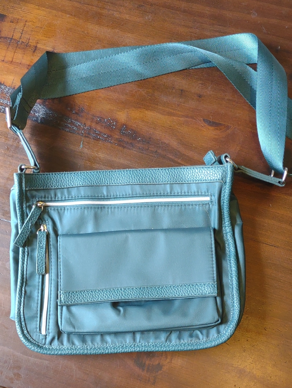 Women's Teal Crossbody Bag with Front Pockets